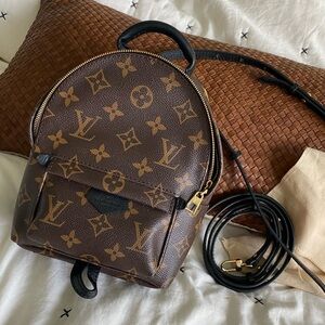 🤎🖤🤎🖤 LOUIS VUITTON 🖤🤎🖤🤎 Palm Springs Mini Backpack in Monogram 🌴🌴🌴